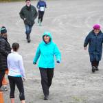 Juneau residents participate in the annual community mental health run, the Extra Tough 5K & 1 Mile Run, on Saturday, Oct. 12, 2019, starting at Riverbend Elementary School. The run is sponsored by National Alliance on Mental Illness (NAMI) Juneau. (Michael Penn | Juneau Empire)
