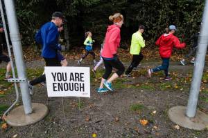 Photos: Juneau residents run through the rain for mental health