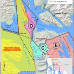 This map from the City and Borough of Juneau Assemblys meeting packet, shows the proposed Xunaa Borough in relation to other Southeast boroughs and a portion of Mansfield Peninsula that is part of Juneaus annexation efforts. (Courtesy Photo | City and Borough of Juneau)