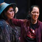 Director Leslie Ishii, right, works with actress Jennifer Bobiwash during Perseverance Theatres production of Devilfish written by Vera Starbard in September 2019. After serving as the theaters interim artistic director since July, Ishii has been selected to be the permanent replacement for former artistic director Art Rotch. (Michael Penn | Juneau Empire)