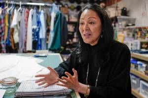 Leslie Ishii, the newly named Artistic Director for Perseverance Theatre, talks about her goals for Juneaus professional theater during an interview on Wednesday, Oct. 30, 2019. (Michael Penn | Juneau Empire)