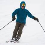Jeff Sloss takes a first run after the Hooter Chairlift opened for the first time this season at Eaglecrest in December 2018. Eaglecrest will be hosting a series of film screenings this month. (Michael Penn | Juneau Empire File)
