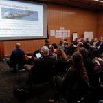 Tim Tinker with Nhydra Ecological Consulting speaks about sea otter populations in Southeast Alaska at the Southeast Sea Otter Stakeholder meeting at the Andrew P. Kashevaroff Building on Wednesday, Nov. 6, 2019. (Michael Penn | Juneau Empire)