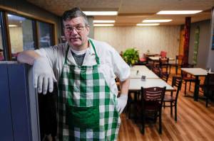 Curtis Hopson, co-owner of Chans Thai Kitchen, at his newly remodeled Auke Bay restuarant on Friday, Nov. 22, 2019. The popular restuarant has reopened with a reduced menu and only evening hours. (Michael Penn | Juneau Empire)