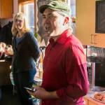 Sol Neely spoke to students and parents during a Thanksgiving meal for Yaakoosge Daakahidi High School students at the Zach Gordon Youth Center on Nov. 27, 2019 following a crash that killed two YDHS students last week. (Michael S. Lockett)