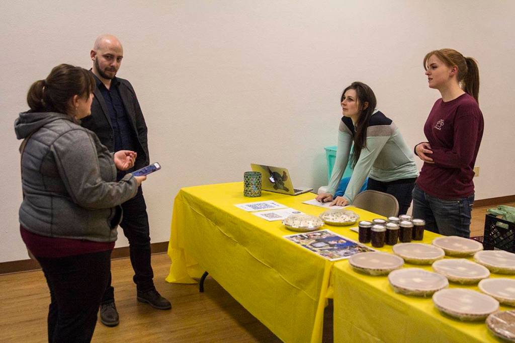 Friends of the Leonard family made pies to raise money for Ryan Leonards cancer treatment, selling the pies before Thanksgiving, Nov. 27, 2019. (Michael S. Lockett | Juneau Empire)