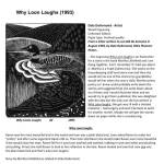 Why Loon Laughs was intended to be part of a series of wood engravings with stories made by Dale DeArmond. The full set was not finished prior to DeArmonds death in 2006. However, Malin Babcock, DeArmonds daughter-in-law, found the story related to the piece in a letter. (Courtesy Photo | The DeArmond Estates)