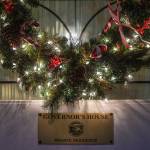 A holiday wreath decorates the front door at the Governors House on Wednesday, Dec. 4, 2019. The annual Governors Open House is Tuesday, Dec. 10. (Michael Penn | Juneau Empire)