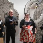 Members of Vox Borealis perform at the Alaska State Library, Archives, and Museum Building during Gallery Walk on Friday, Dec. 6, 2019. (Michael Penn | Juneau Empire)