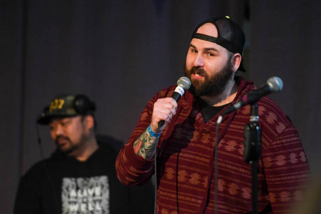 Glenn Ojard performs during the Killah Priest of Wu Tang Southeast Tour at the Juneau Arts & Culture Center on Friday, Dec. 20, 2019. (Michael Penn | Juneau Empire)