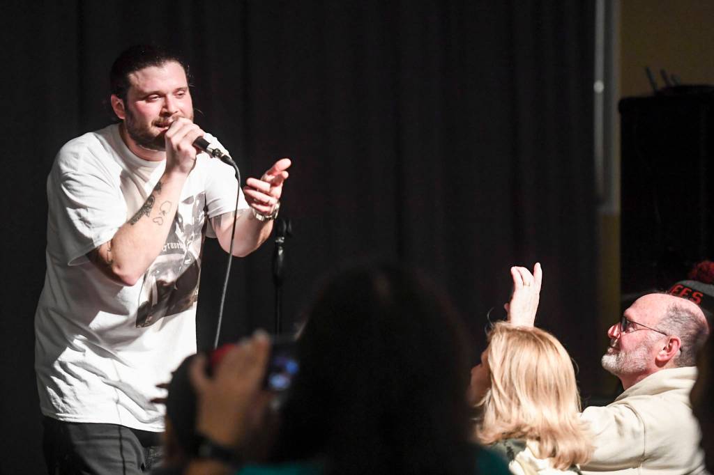T.J. Manner Cramer performs during the Killah Priest of Wu Tang Southeast Tour at the Juneau Arts & Culture Center on Friday, Dec. 20, 2019. (Michael Penn | Juneau Empire)