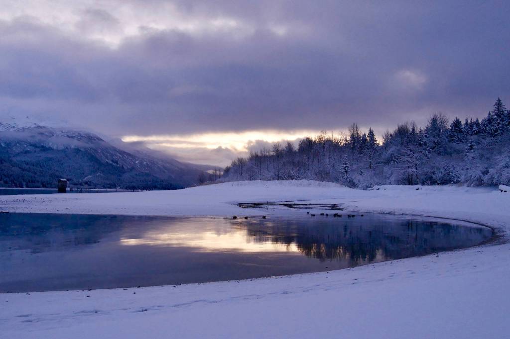 Photos by Janine Reep                                A sliver of sun is reflected off of the water at Sandy Beach on Wednesday.                                A sliver of sun is reflected off of the water at Sandy Beach, Wednesday. (Courtesy Photo | Janine Reep)