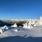Courtesy photos | Ben Ng                                Just me and my shadow: Ben Ng snaps a picture on Pittman Ridge Thursday morning, Jan. 9. The view shows the Juneau International Airport in the background. Below, his view from Pittman Ridge shows Youngs Bay and Admiralty island in the distance.