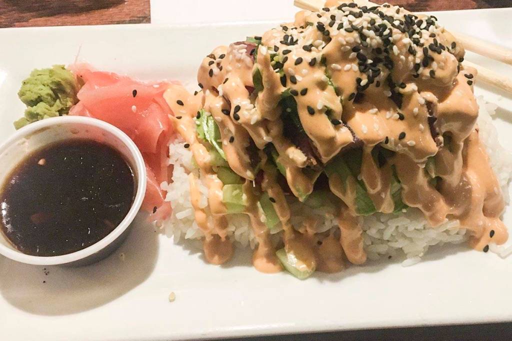 The Lazy Sushi at the Hangar on the Wharf, Jan. 1, 2020. (Michael S. Lockett | Juneau Empire)