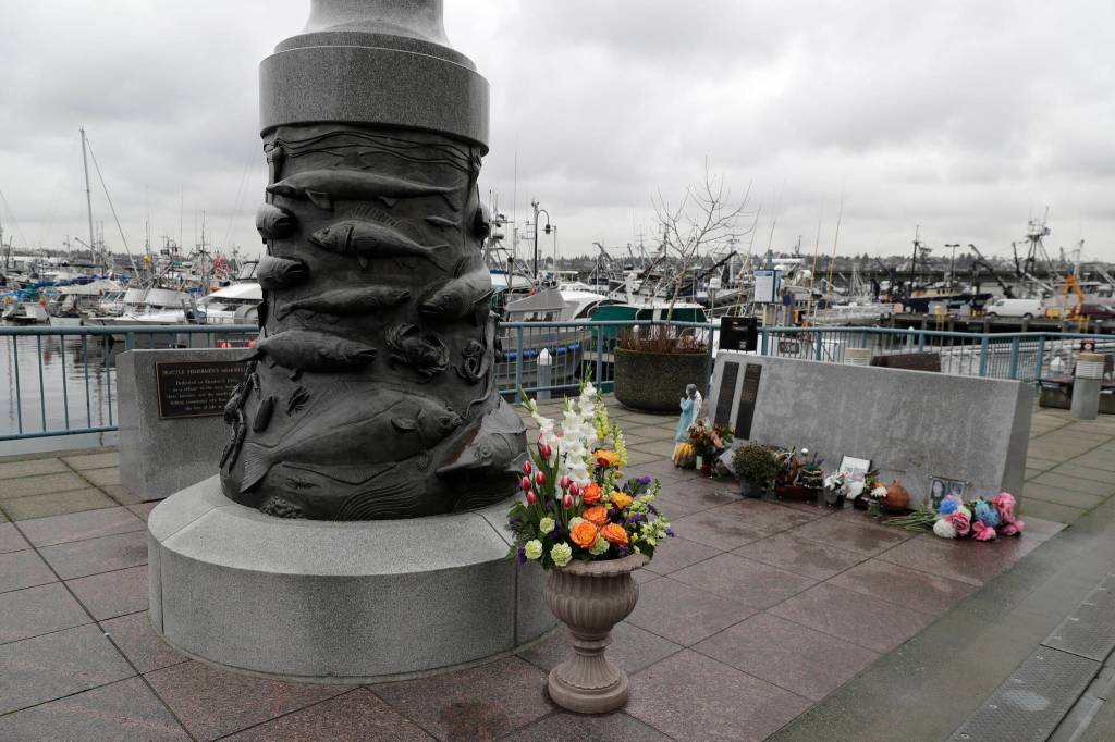 The Seattle Fishermens Memorial is shown Thursday, Jan. 2, 2020 in Seattle. (AP Photo | Ted S. Warren)