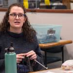 Maggie Dalrymple, AmeriCorps servicemember, meets with other members of AmeriCorps working in Juneau this year, Jan. 10, 2020. (Michael S. Lockett | Juneau Empire)