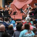Members of the Argus String Quartet play a Brown Bag Concert at the State Office Building on Wednesday, May 15, 2019, during the annual Juneau Jazz & Classics festival. (Michael Penn | Juneau Empire File)