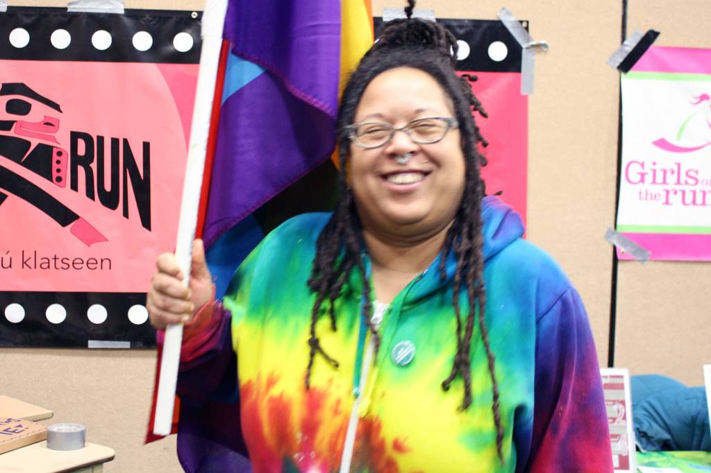 Kiara Alexander participated in the 2020 Womens March, Saturday, Jan. 18. (Ben Hohenstatt | Juneau Empire)