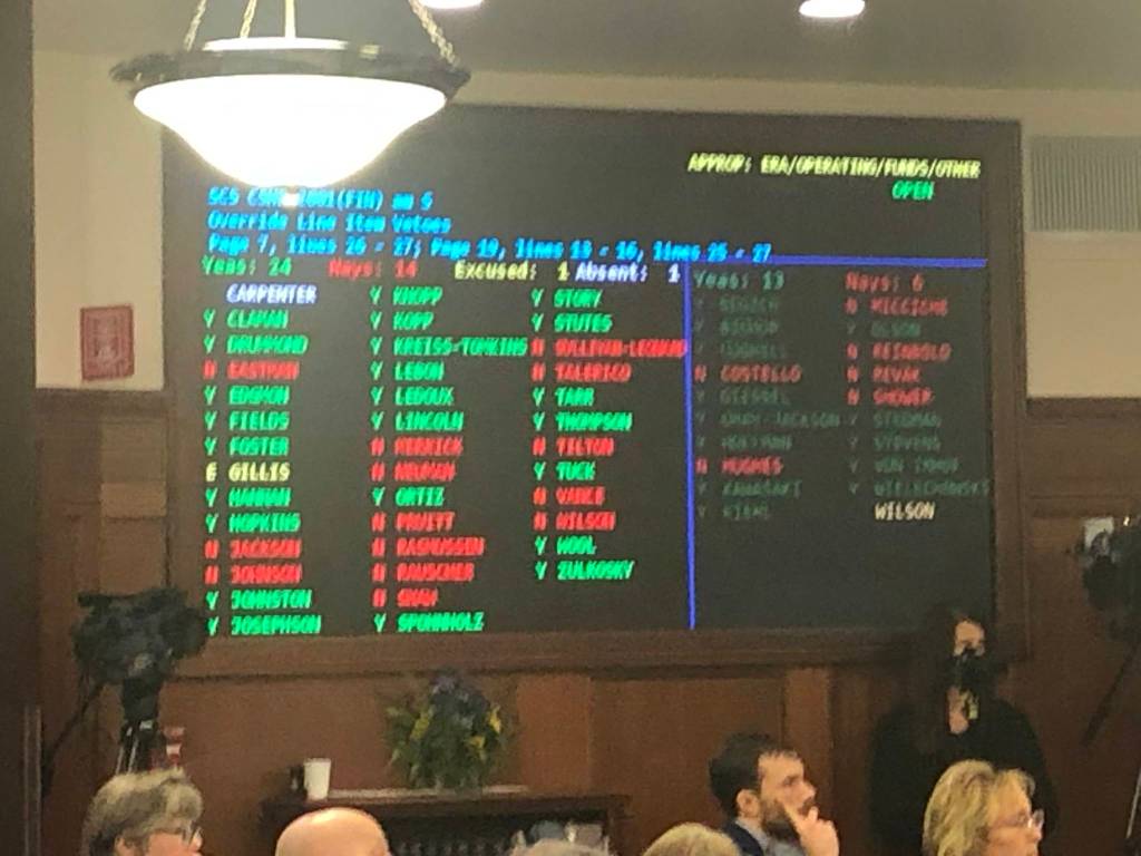 Capitol Live: Override vote fails