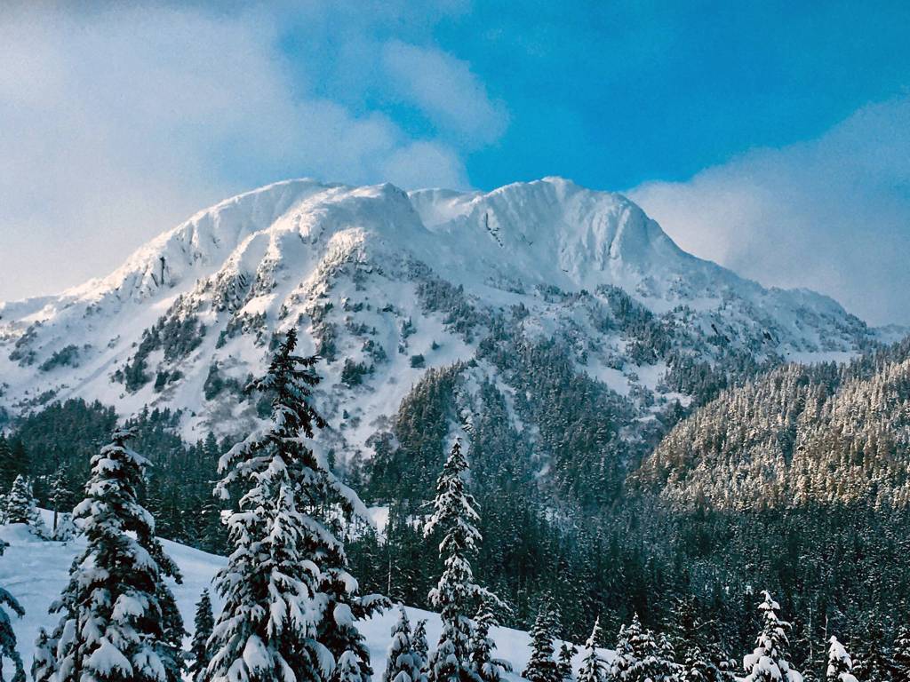 Early afternoon clouds descend upon Mount Ben Stewart, Jan 8. (Courtesy photo | Denise Carroll)
