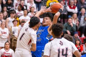 Meki Toutaiolepo led all scorers in Thunder Mountain High Schools victory Friday night at Juneau-Douglas High Schooll: Yadaa.at Kalé. (Courtesy Photo | Heather Holt)