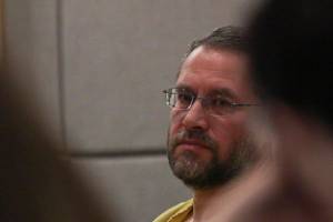 Keith Anders Hermann, 54, sits in court Tuesday. Hermann is charged with multiple counts of sexual assault of a minor. (Michael S. Lockett | Juneau Empire)