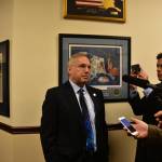 House Speaker Rep. Bryce Edgmon, I-Dillingham, speaks with reporters following the House floor session Wednesday, Feb. 5, 2020. (Peter Segall | Juneau Empire)