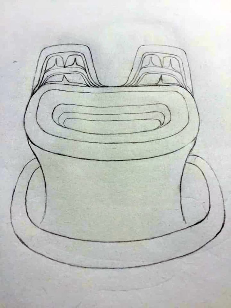 A design the author made to incorporate numerous ovoids to practice.