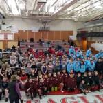 Wrestlers from across Southeast Alaska in the gym at Floyd Dryden Middle School for the Southeast Alaska Middle School Wrestling Tournament on Saturday, Feb. 15, 2020. (Courtesy photo | Ken Brown)
