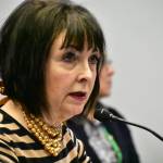 Sen. Shelley Hughes, R-Palmer, speaks in support of her bill to introduce a constitutional amendment on abortion on Wednesday, Feb. 26, 2020. (Peter Segall | Juneau Empire)