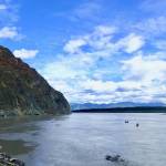 Data shows water flow is down for the Yukon River, seen in this photo taken at Eagle, Alaska, in summer 2019, (Courtesy Photo | Ned Rozell)