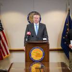 Alaska Governor Mike Dunleavy and State health officials updated the media on Monday, March 2, 2020, on the status of novel coronavirus preparedness. (Courtesy photo | Office of the Governor)