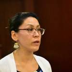 Peter Segall | Juneau Empire                                 Rep. Tiffany Zulkosky, D-Bethel, speaks in support of a bill for the state to formally recognize the already-federally recognized tribes on Tuesday.