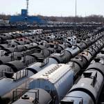 Oil tank train cars sit idle Tuesday, April 21, 2020, in East Chicago, Ind. The world is awash in oil, theres little demand for it and were running out of places to put it. That in a nutshell explains this weeks strange and unprecedented action in the market for crude oil futures contracts, where traders essentially offered to pay someone else to deal with the oil they were due to have delivered next month. (AP Photo/Charles Rex Arbogast)