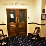 The House Chamber at the Alaska State Capitol is closed after lawmakers recessed from their session early due to COVID-19. Lawmakers could come back to Juneau soon if they cant come to an agreement with the governors office on how to appropriate $1.5 billion in federal CARES Act money. Monday, March 30, 2020. (Peter Segall | Juneau Empire File)