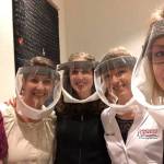 Courtesy photo | Kaia Rongstad                                 Personnel at Northland Audiology and Hearing Services demonstrates a new style of mask that allows the hearing-impared to see the users mouth, facilitating communication.