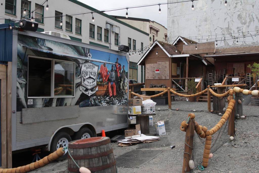 Many restaurants and eateries in Juneau have had to refit to deal with the new realities of the coronavirus. Deckhand Daves is one of those, reopening on May 15, 2020. (Michael S. Lockett | Juneau Empire)