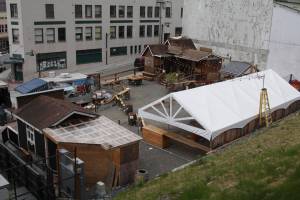 Michael S. Lockett | Juneau Empire                                Many restaurants and eateries in Juneau have had to refit to deal with the new realities of the coronavirus. Deckhand Daves is one of those, reopening on May 15, 2020.