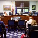 Senate Democrats meet with reporters at the Alaska State Capitol after a vote to ratify Gov. Mike Dunleavys proposals for allocating federal relief money. Several Senate Democrats had warned lawmakers would have to return to Juneau in order to be in compliance with the constitution. Tuesday, May 19, 2020. (Peter Segall | Juneau Empire)