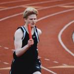 Courtesy Photo | For JDHS Track & Field                                 Ian DAmore grasps the baton while running a relay.