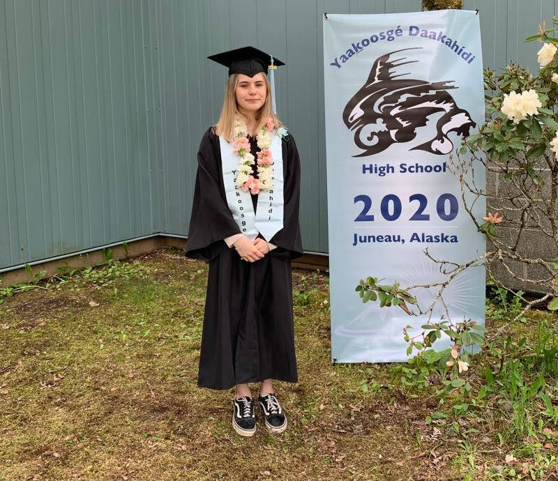 Courtesy PHoto | Tamara Whitney                                 Tamara Whitney, who graduated from Yaakoosgé Daakahidi High School Friday, plans to attend University of Alaska Southeast in the fall. Whitney said she was pleased with the event YDHS had for seniors.