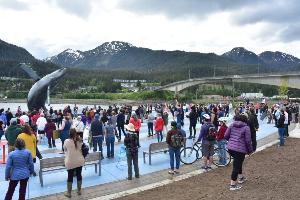 An I Cant Breathe vigil held Saturday, May 30, at Mayor Bill Overstreet Park drew dozens of attendees. (Peter Segall | Juneau Empire)
