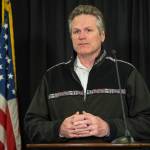 File photo of Gov. Mike Dunleavy at a Anchorage press conference on May 8. Dunleavy met with reporters Sunday evening to announce the states highest single-day increase of COVID-19 cases at 27. (Courtesy photo | Office of Gov. Mike Dunleavy)