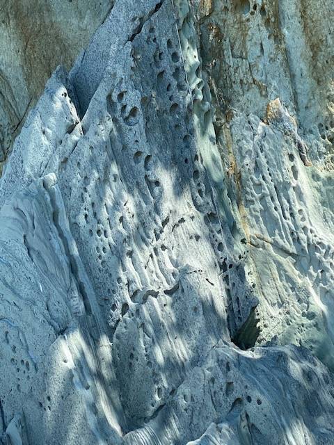 Interesting patterns can be seen on Dupont beach rocks in this June 12, 2020 photo. (Courtesy Photo | Denise Carroll)