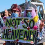 Ketchikan residents turn out to show support to the LGBTQ community after a florist refused service to a gay couple on June 5, 2020. (Courtesy photo | Tommy Varela)