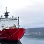 The USCGC Healy, the Coast Guards only medium icebreaker, lies moored to the pier in Juneau as it returns to Seattle at the end of deployment, Oct. 27, 2019. The Healy is one of two U.S. icebreakers, but perhaps that will change, as a White House memorandum directs the government to look at options for expanding the icebreaker fleet. (Peter Segall | Juneau Empire)