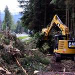 Construction takes place at Mendenhall Loop Road and Stephen Richards Memorial Drive on Monday, June 9, 2020. Work on the roundabouts is expected to be completed by September. The project is expected to continue in stages until autumn. (Peter Segall | Juneau Empire)
