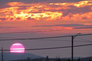 Sunrise over South Fairbanks came at 3:10 a.m. on a recent June morning. (Courtesy Photo | Ned Rozell)