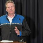 Gov. Mike Dunleavy speaks at a press conference in Anchorage on May 29, 2020. (Courtesy Photo | Office of Gov. Mike Dunleavy)
