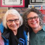 Weaver Delores Churchill and filmmaker Ellen Frankenstein smile outside the Gold Town Theater after a screening of Tracing Roots, Sunday, March 31, 2019. (Ben Hohenstatt | Capital City Weekly)                                Weaver Delores Churchill (left), shown in this March 2019 photo with and filmmaker Ellen Frankenstein, will be interviewed as part of Sealaska Heritage Institutes virtual First Friday event. (Ben Hohenstatt | Juneau Empire File)